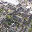 Oblique aerial view of Larbert East Church, taken from the ENE.