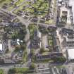 Oblique aerial view of Larbert East Church, taken from the NNW.