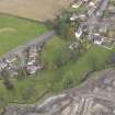 Oblique aerial view of Carnock Old Parish Church, taken from the SW.