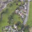 Oblique aerial view of Carnock Old Parish Church, taken from the E.