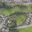 Oblique aerial view of Carnock Old Parish Church, taken from the NE.