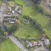 Oblique aerial view of Carnock Old Parish Church, taken from the NW.