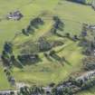 Oblique aerial view of Lumphanan Golf Course, taken from the ENE.