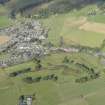 Oblique aerial view of Lumphanan Golf Course, taken from the SE.