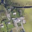Oblique aerial view of Towie Parish Church, taken from the S.