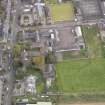 Oblique aerial view of St Columba's Church Invergowrie, taken from the W.