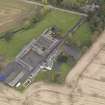 Oblique aerial view of Benvie Farm Buildings, taken from the W.