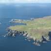 General oblique aerial view of the Fair Isle, looking NW.