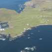 General oblique aerial view of Skadan Lighthouse, Fair Isle, looking N.