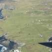 General oblique aerial view of Stonybrek, Fair Isle, looking NNE.