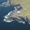 Oblique aerial view of Skadan Lighthouse, Fair Isle, looking SW.
