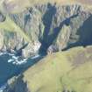General oblique aerial view of Ler Ness, Fair Isle, looking NE.