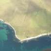 General oblique aerial view of Snabrough, Fetlar, looking SE.