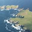 General oblique aerial view of Holm of Skaw, Unst, looking SE.
