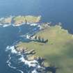 General oblique aerial view of Holm of Skaw, Unst, looking SE.