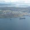 General oblique aerial view of Sullom Voe Oil Terminal, looking E.