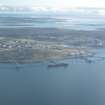 General oblique aerial view of Sullom Voe Oil Terminal, looking E.
