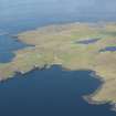 General oblique aerial view of Stenness, looking NNW.