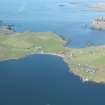 General oblique aerial view of Hillswick, looking W.