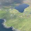 General oblique aerial view of Isbister, Whalsay, looking W.