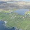 General oblique aerial view of Isbister, Whalsay, looking SW.