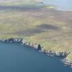 General oblique aerial view of Mid Breck, Whalsay, looking SW.