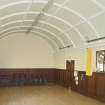 Interior. Main church hall, view from north east showing barrel roof