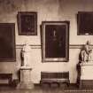 Interior view in Parliament House, Edinburgh showing pictures and statues.
Titled: 'Statues and pictures in Parliament House, Edin. 2519.'
