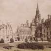 View of rear, garden and Head's house at Fettes College, Edinburgh.
Titled: Fettes College, Edinburgh. 6929. G.W.W.
Entitled: 'Fettes College, Edinburgh'
Signed: '6929, G.W.W.'
PHOTOGRAPH ALBUM NO 195: PHOTOGRAPHS BY GEORGE WASHINGTOM WILSON & CO.
