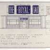 Front elevation for proposed licensed premises, The Royal Oak