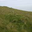 A peat stand overlying a stone and turf dyke on the NW flank of Toa Rona, taken from the SW.