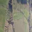 Oblique aerial view of the archaeological evaluation trenches in advance of the A75 Dunragit Bypass construction.