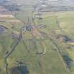 Oblique aerial view of the archaeological evaluation trenches in advance of the A75 Dunragit Bypass construction.