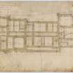 Drawing showing plan of foundations.