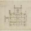 Drawing showing lateral section. Mechanical copy.