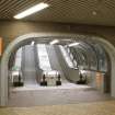 View through portal to escalators linking station concourse to Great Western Road at Kelvinbridge subway station