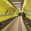 View looking along the island platform and tracks of West Street subway station