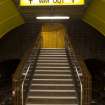 View taken from platform level of main stair linking platform and concourse levels of West Street subway station