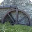 Detail of overshot water wheel and lade.