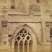 Detail of south west angle, south transept, Melrose Abbey.