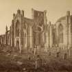 General view from south east, Melrose Abbey..