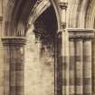 Nave arcade, detail of capitals, Melrose Abbey.