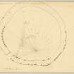 Plane-table survey of circular enclosure on the south side of Knapps Homestead (on Kilmalcolm Golf Links).