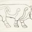 Drawing of Burghead bull.