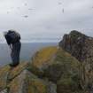 General shot of Dun's SW coast, at the NW end of the island. Stuart Murray in shot.