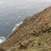 General shot looking down to the revetted pathway above Geo na Ruideig.