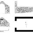 Plan and elevations of Drimnin boathouse.