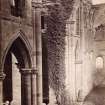 View of north transept, Melrose Abbey.