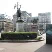 General view of the west end of George Square looking along the statutes of Queen Victoria, Prince Albert and James Watt taken from the north.