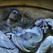 Detail of relief showing angels surrounding image of deceased female, Dean Cemetery, Edinburgh.